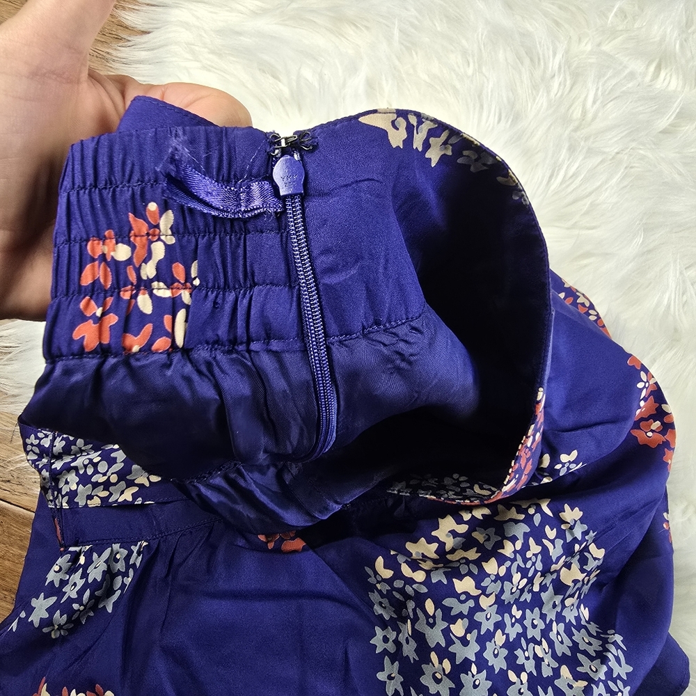 Anthropolgie SILK Odille Belted Tiered Silk Mini Skirt 12 - Picture 8 of 14